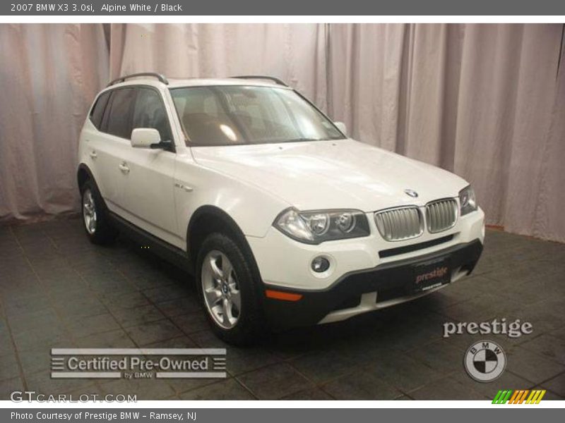 Alpine White / Black 2007 BMW X3 3.0si