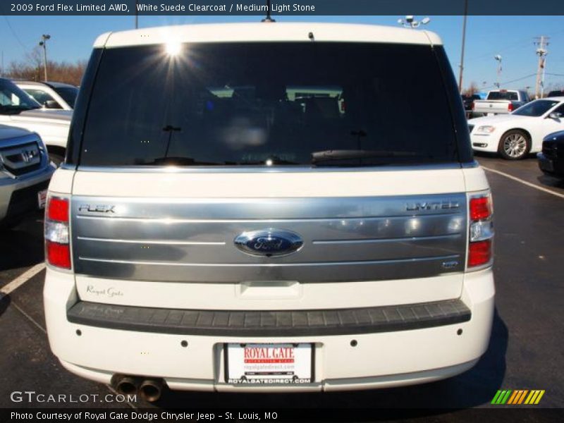 White Suede Clearcoat / Medium Light Stone 2009 Ford Flex Limited AWD