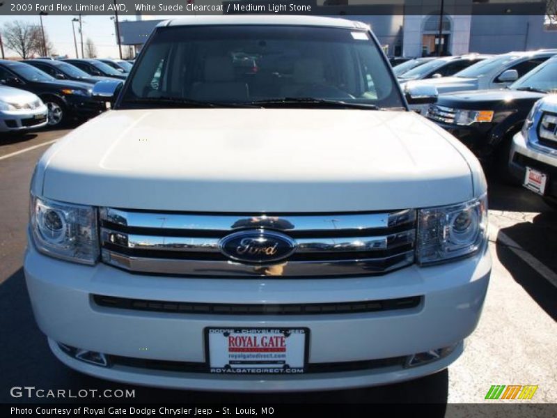White Suede Clearcoat / Medium Light Stone 2009 Ford Flex Limited AWD