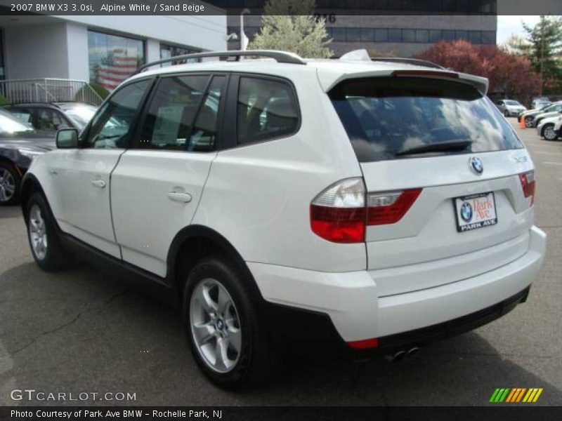 Alpine White / Sand Beige 2007 BMW X3 3.0si