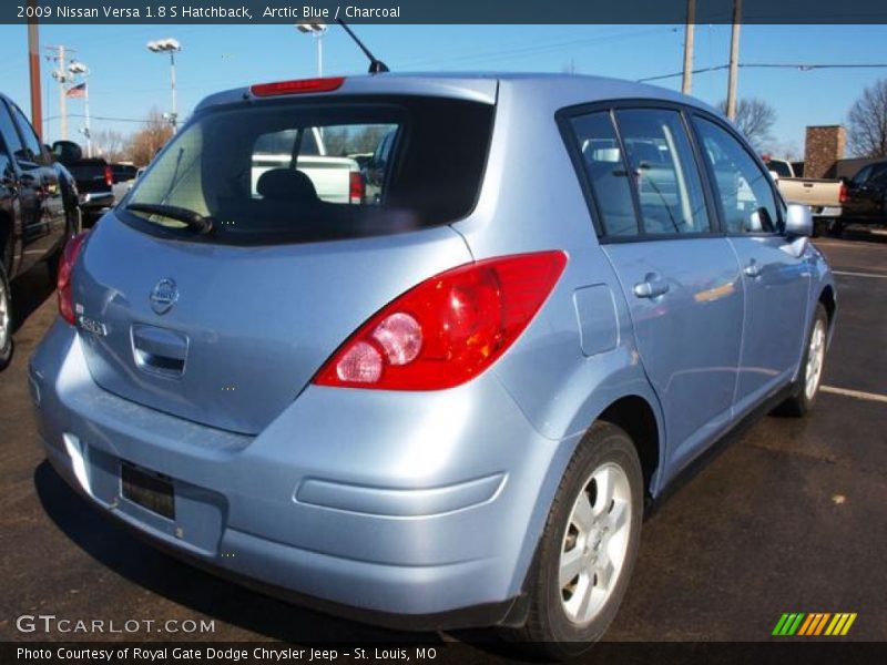 Arctic Blue / Charcoal 2009 Nissan Versa 1.8 S Hatchback