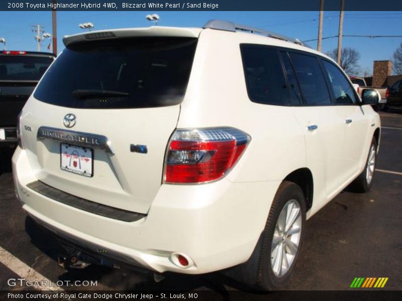 Blizzard White Pearl / Sand Beige 2008 Toyota Highlander Hybrid 4WD