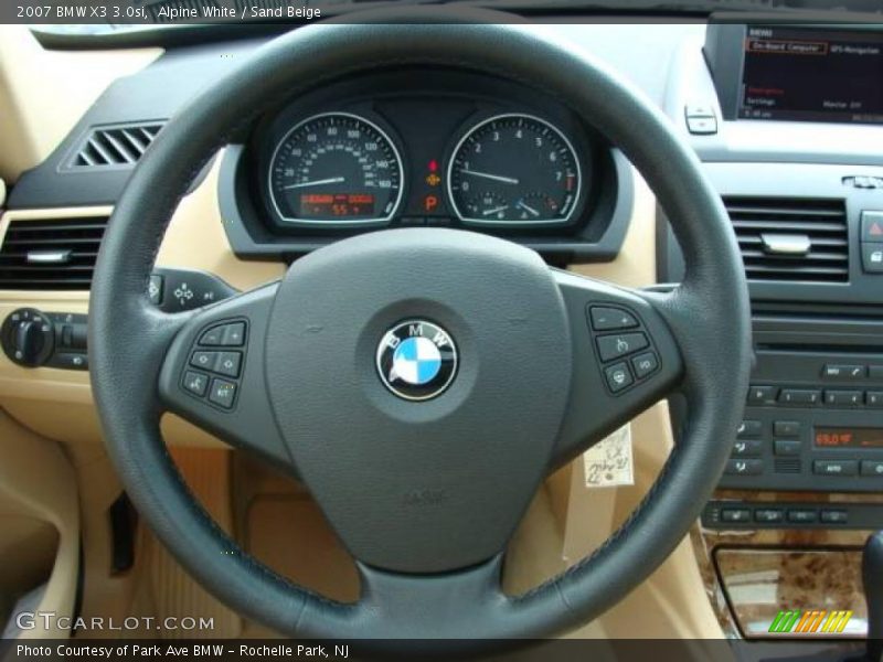 Alpine White / Sand Beige 2007 BMW X3 3.0si