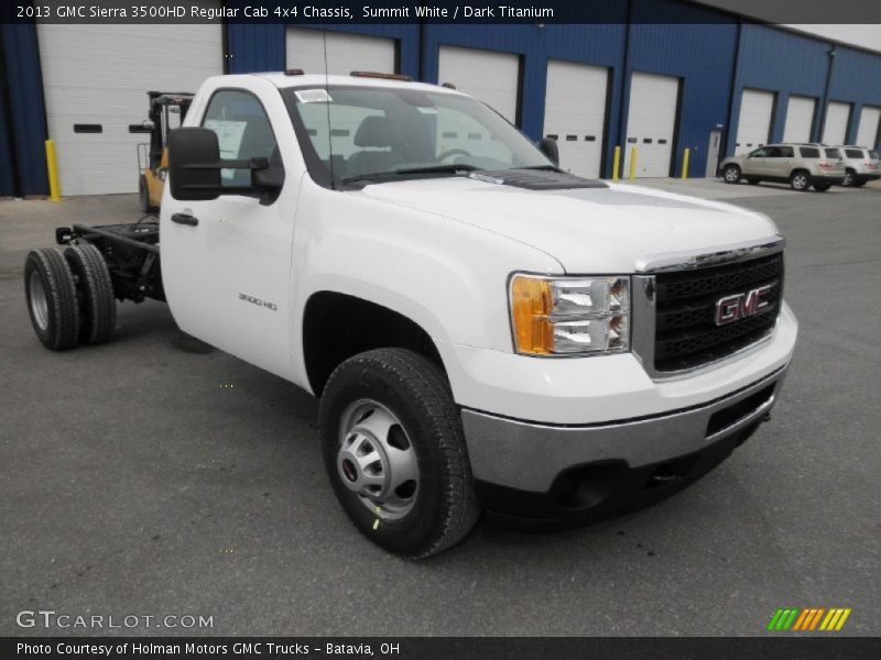 Summit White / Dark Titanium 2013 GMC Sierra 3500HD Regular Cab 4x4 Chassis