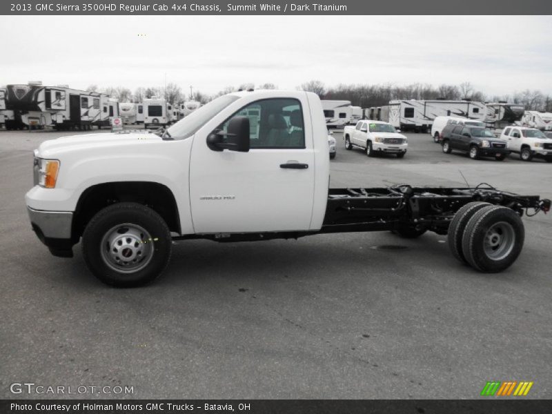 Summit White / Dark Titanium 2013 GMC Sierra 3500HD Regular Cab 4x4 Chassis
