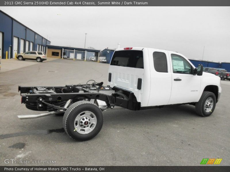 Summit White / Dark Titanium 2013 GMC Sierra 2500HD Extended Cab 4x4 Chassis