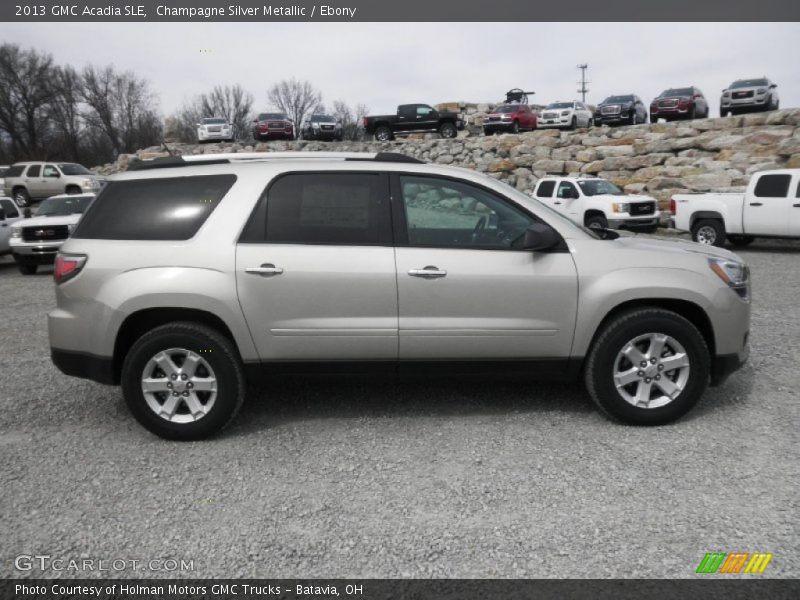 Champagne Silver Metallic / Ebony 2013 GMC Acadia SLE