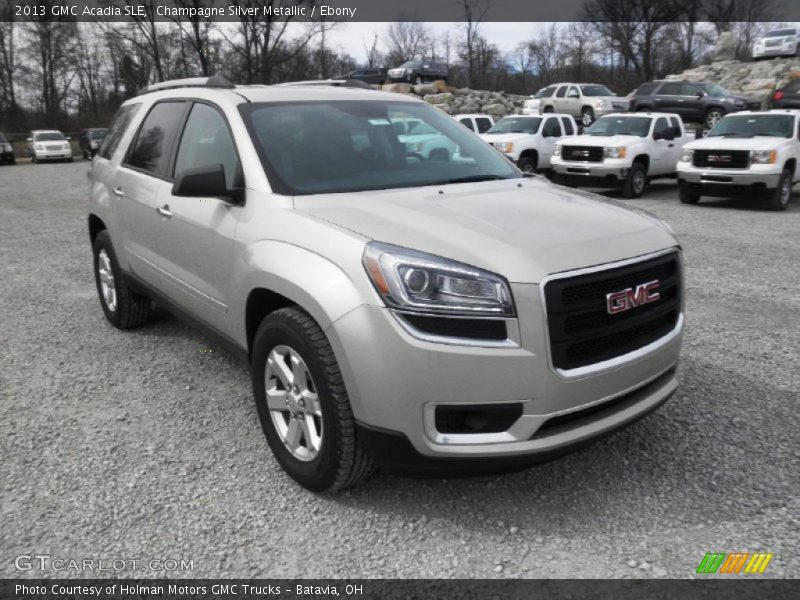 Champagne Silver Metallic / Ebony 2013 GMC Acadia SLE