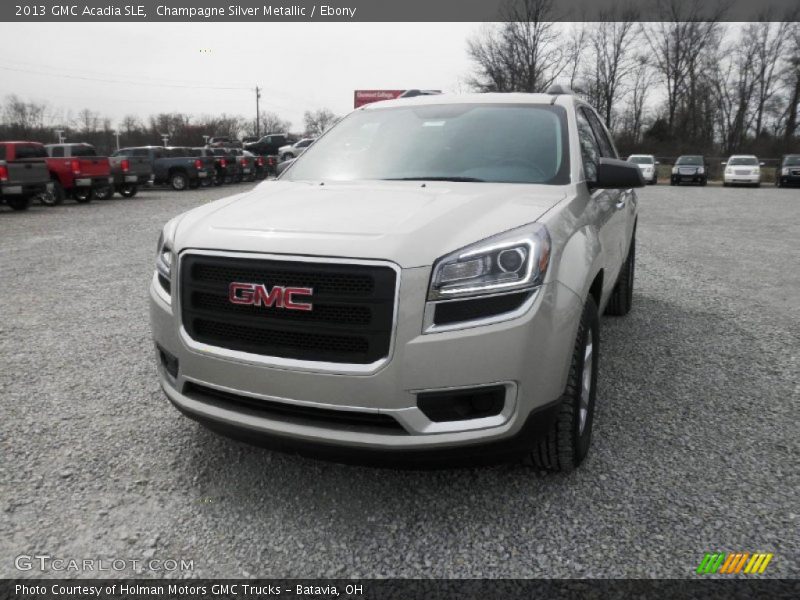 Champagne Silver Metallic / Ebony 2013 GMC Acadia SLE