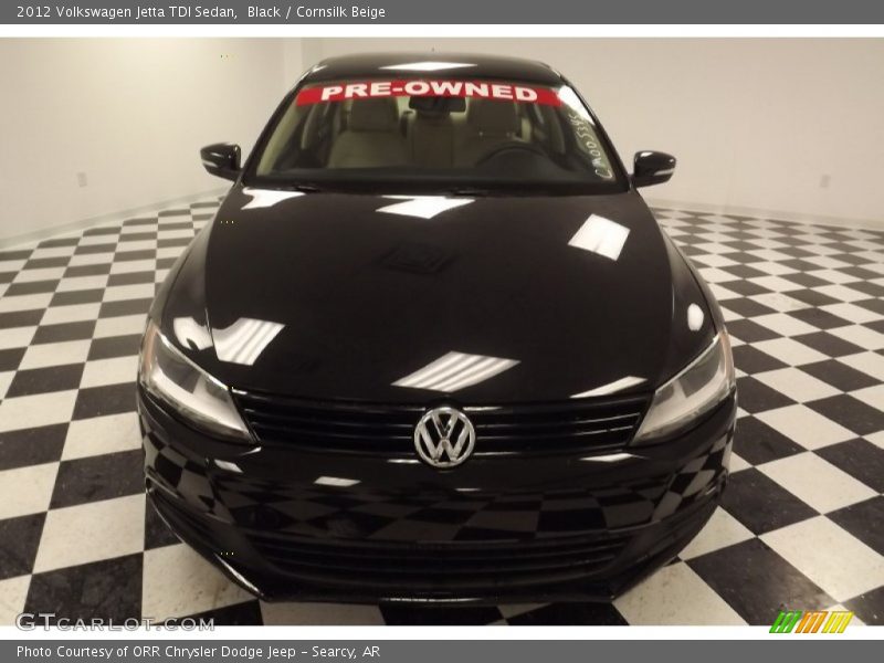 Black / Cornsilk Beige 2012 Volkswagen Jetta TDI Sedan