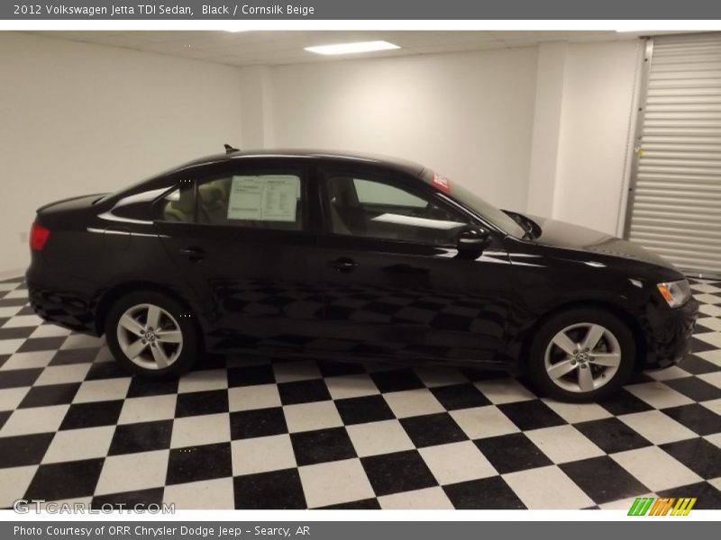 Black / Cornsilk Beige 2012 Volkswagen Jetta TDI Sedan