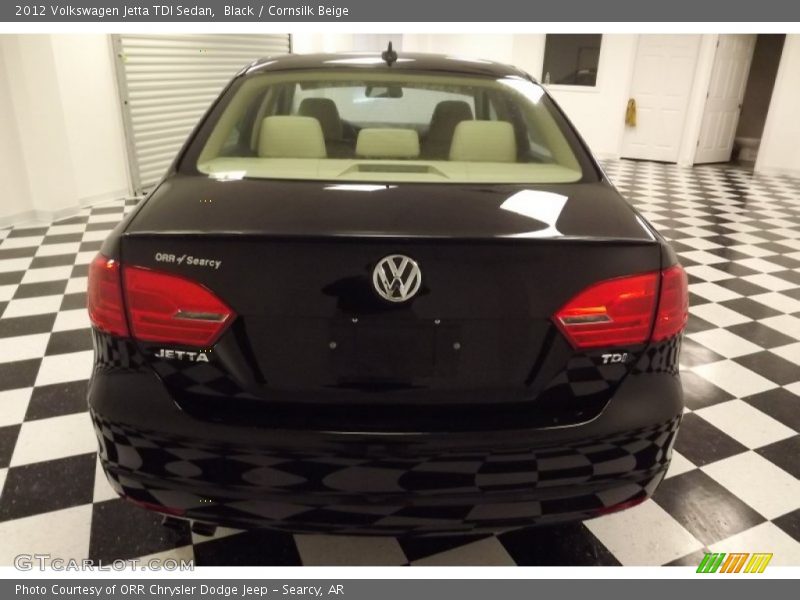 Black / Cornsilk Beige 2012 Volkswagen Jetta TDI Sedan