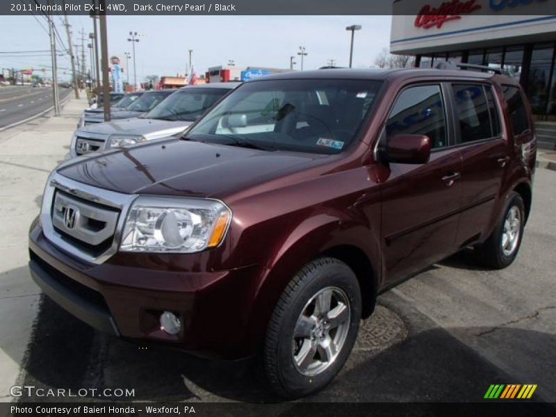 Dark Cherry Pearl / Black 2011 Honda Pilot EX-L 4WD