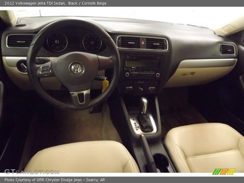 Black / Cornsilk Beige 2012 Volkswagen Jetta TDI Sedan