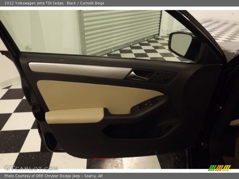 Black / Cornsilk Beige 2012 Volkswagen Jetta TDI Sedan
