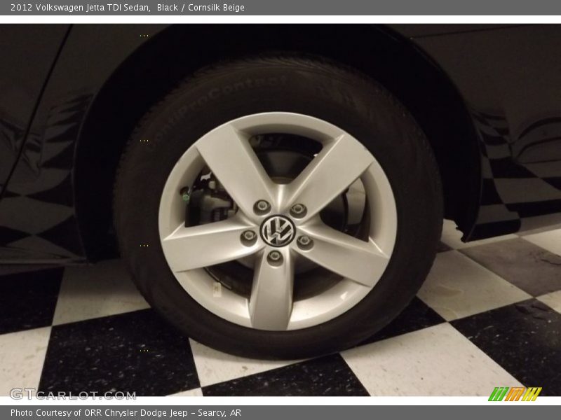 Black / Cornsilk Beige 2012 Volkswagen Jetta TDI Sedan