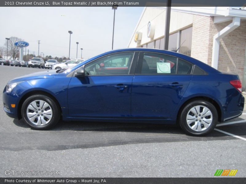 Blue Topaz Metallic / Jet Black/Medium Titanium 2013 Chevrolet Cruze LS