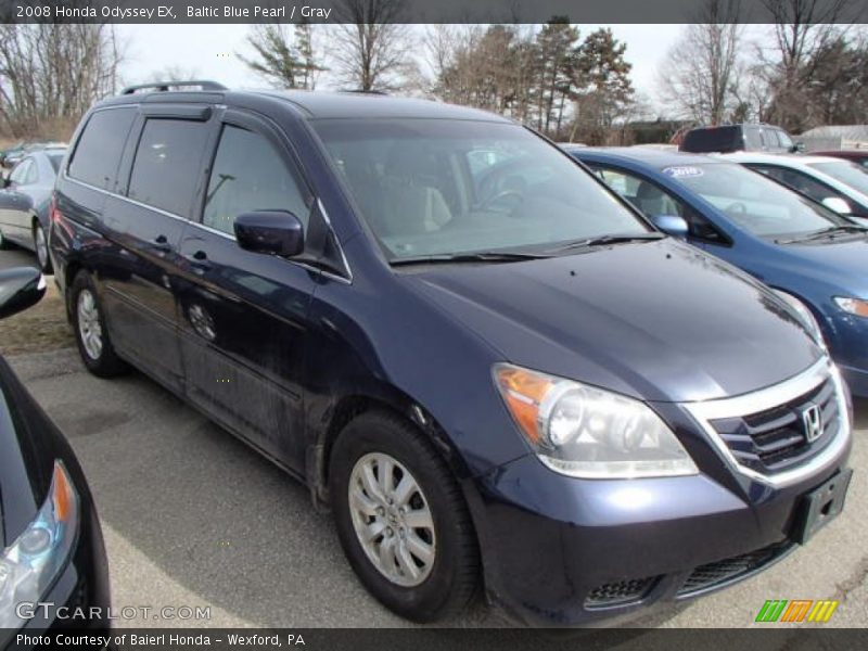 Baltic Blue Pearl / Gray 2008 Honda Odyssey EX