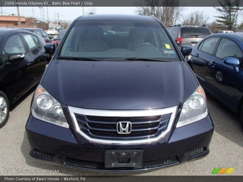 Baltic Blue Pearl / Gray 2008 Honda Odyssey EX