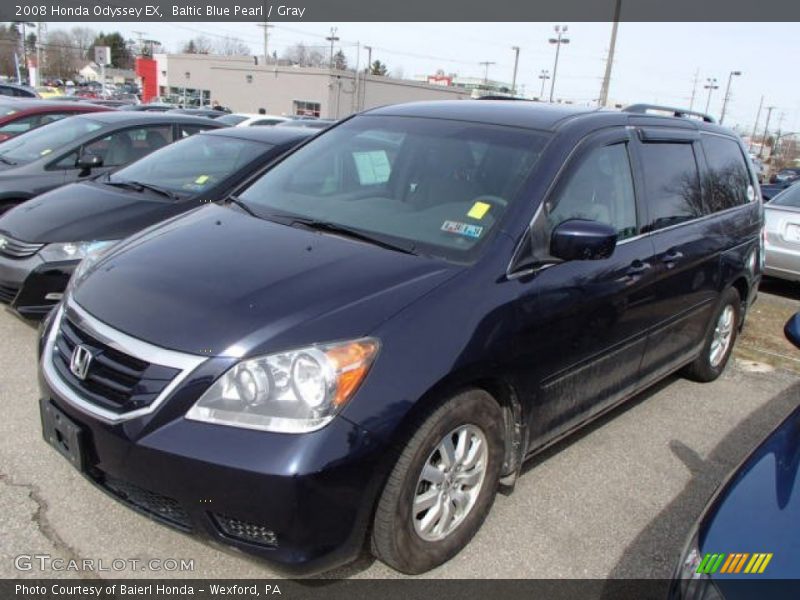 Baltic Blue Pearl / Gray 2008 Honda Odyssey EX