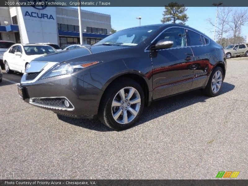 Grigio Metallic / Taupe 2010 Acura ZDX AWD Technology