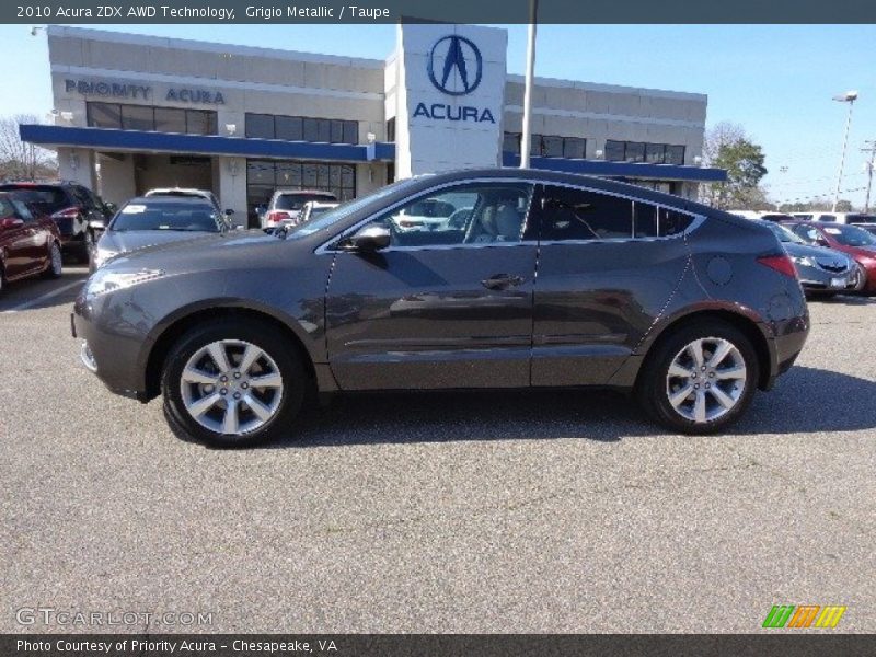 Grigio Metallic / Taupe 2010 Acura ZDX AWD Technology