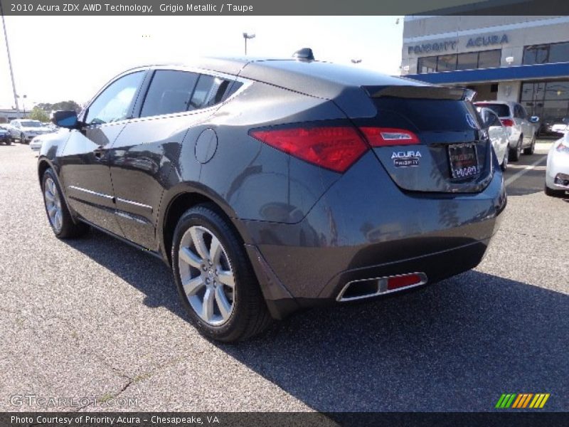 Grigio Metallic / Taupe 2010 Acura ZDX AWD Technology