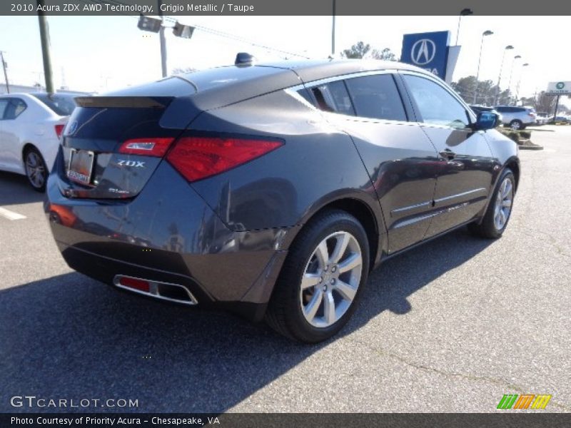 Grigio Metallic / Taupe 2010 Acura ZDX AWD Technology