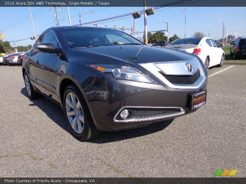 Grigio Metallic / Taupe 2010 Acura ZDX AWD Technology
