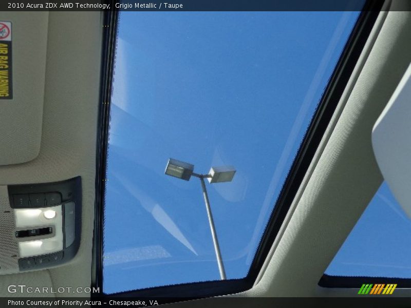 Grigio Metallic / Taupe 2010 Acura ZDX AWD Technology