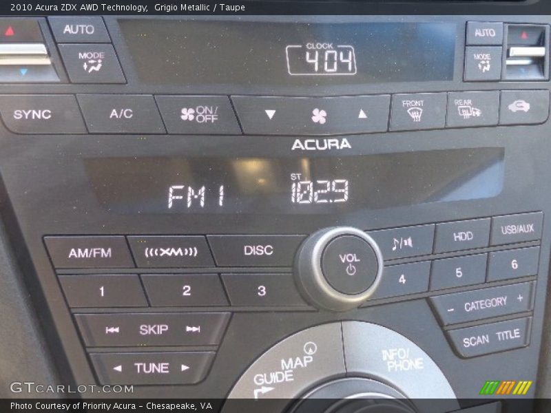 Grigio Metallic / Taupe 2010 Acura ZDX AWD Technology