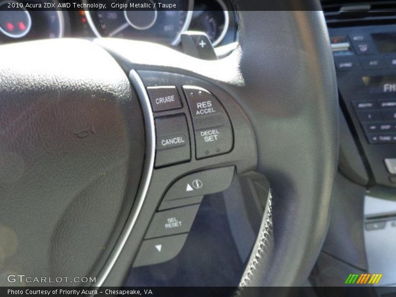 Grigio Metallic / Taupe 2010 Acura ZDX AWD Technology