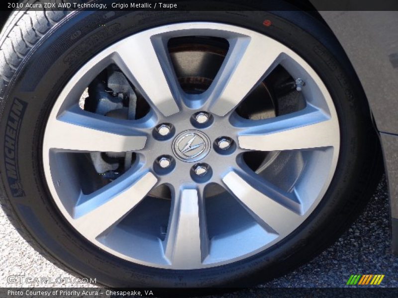 Grigio Metallic / Taupe 2010 Acura ZDX AWD Technology