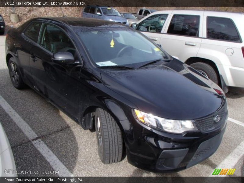 Ebony Black / Black 2012 Kia Forte Koup EX
