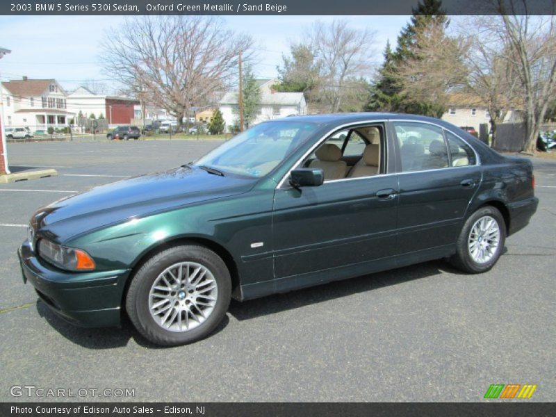 Oxford Green Metallic / Sand Beige 2003 BMW 5 Series 530i Sedan