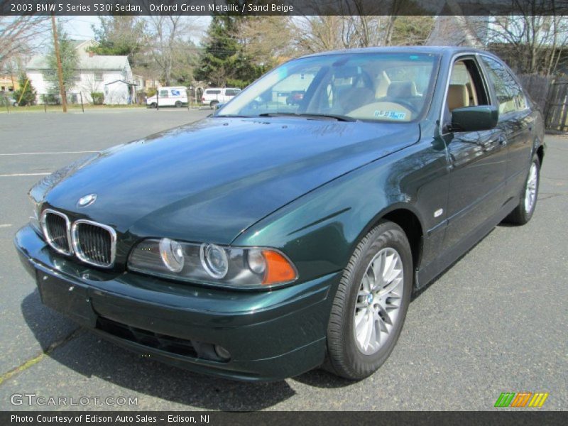 Oxford Green Metallic / Sand Beige 2003 BMW 5 Series 530i Sedan