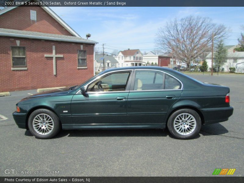 Oxford Green Metallic / Sand Beige 2003 BMW 5 Series 530i Sedan