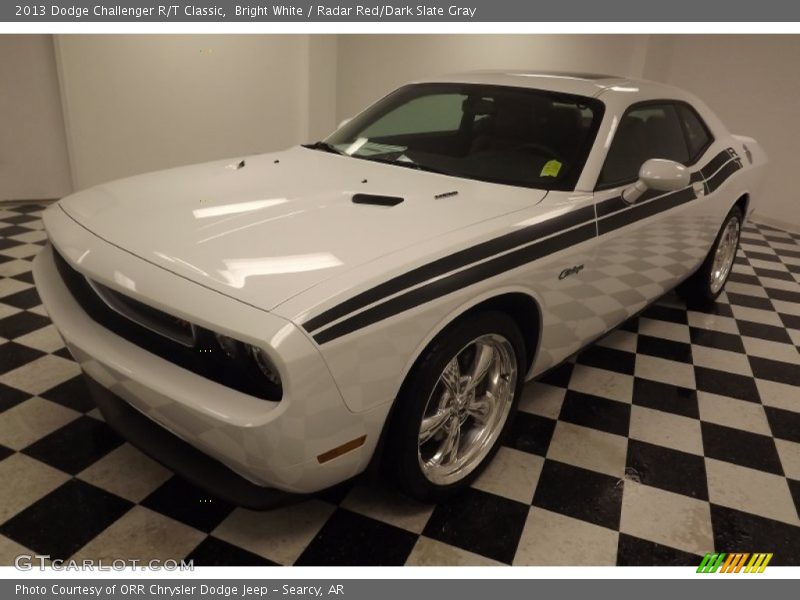 Bright White / Radar Red/Dark Slate Gray 2013 Dodge Challenger R/T Classic