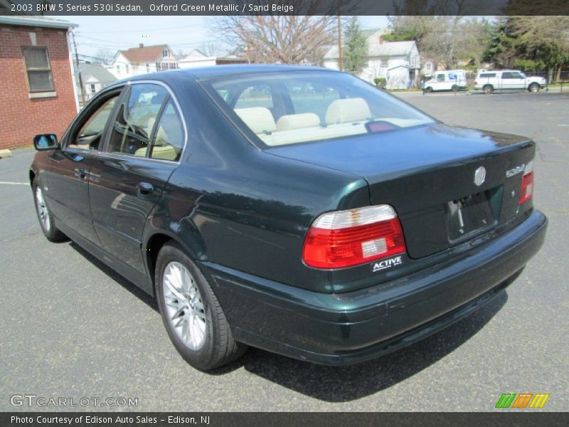 Oxford Green Metallic / Sand Beige 2003 BMW 5 Series 530i Sedan