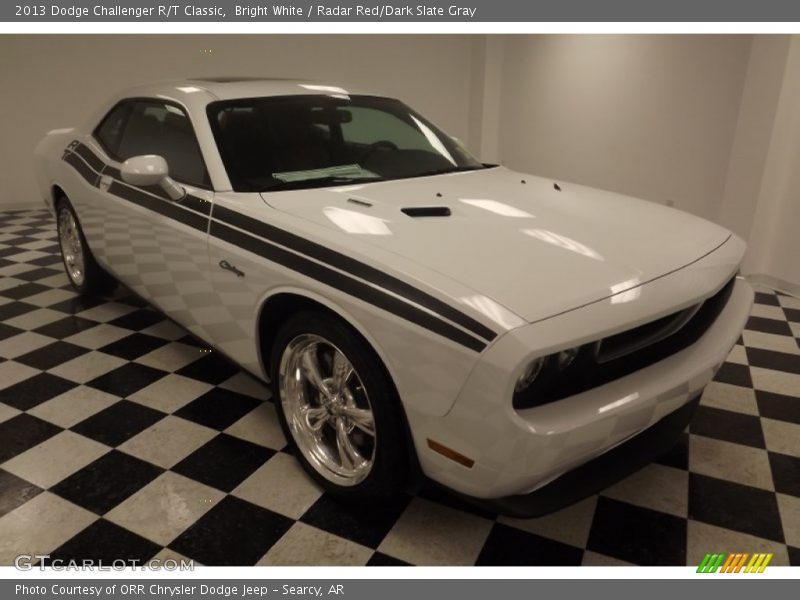 Bright White / Radar Red/Dark Slate Gray 2013 Dodge Challenger R/T Classic