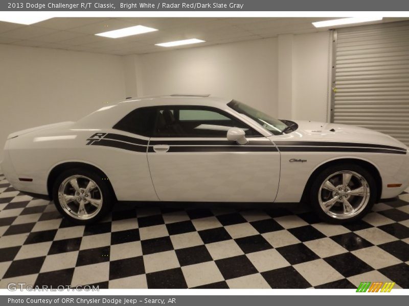 Bright White / Radar Red/Dark Slate Gray 2013 Dodge Challenger R/T Classic