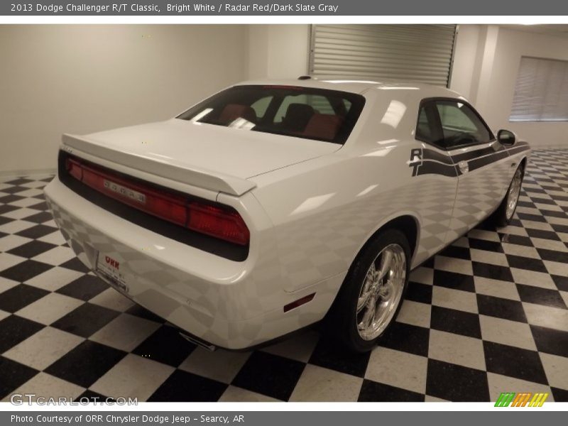 Bright White / Radar Red/Dark Slate Gray 2013 Dodge Challenger R/T Classic