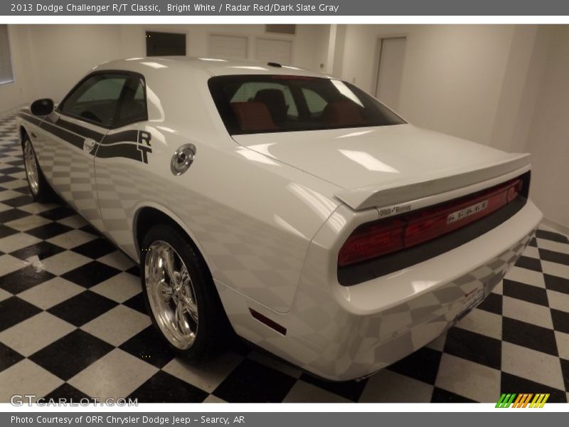 Bright White / Radar Red/Dark Slate Gray 2013 Dodge Challenger R/T Classic