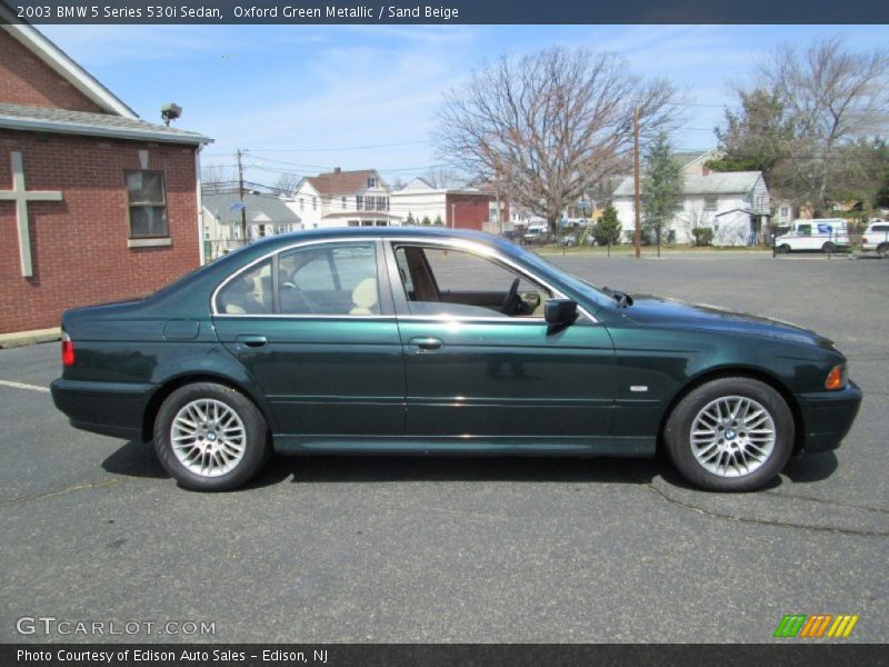 Oxford Green Metallic / Sand Beige 2003 BMW 5 Series 530i Sedan