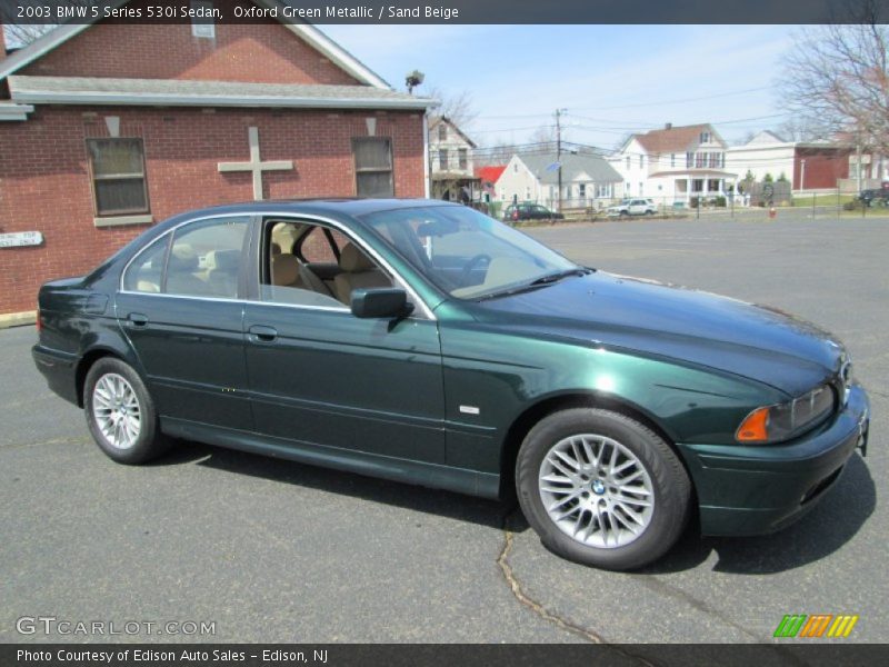 Oxford Green Metallic / Sand Beige 2003 BMW 5 Series 530i Sedan