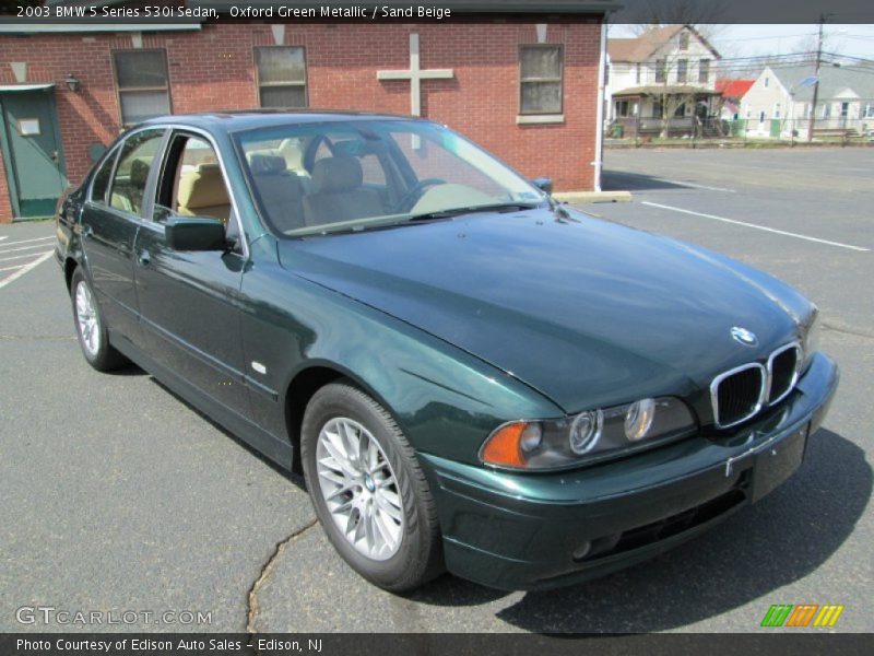 Oxford Green Metallic / Sand Beige 2003 BMW 5 Series 530i Sedan