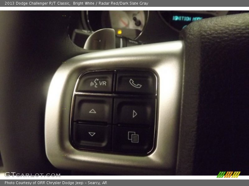 Bright White / Radar Red/Dark Slate Gray 2013 Dodge Challenger R/T Classic