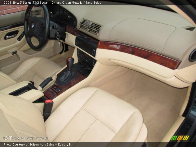 Oxford Green Metallic / Sand Beige 2003 BMW 5 Series 530i Sedan