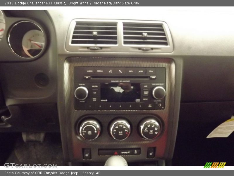 Bright White / Radar Red/Dark Slate Gray 2013 Dodge Challenger R/T Classic