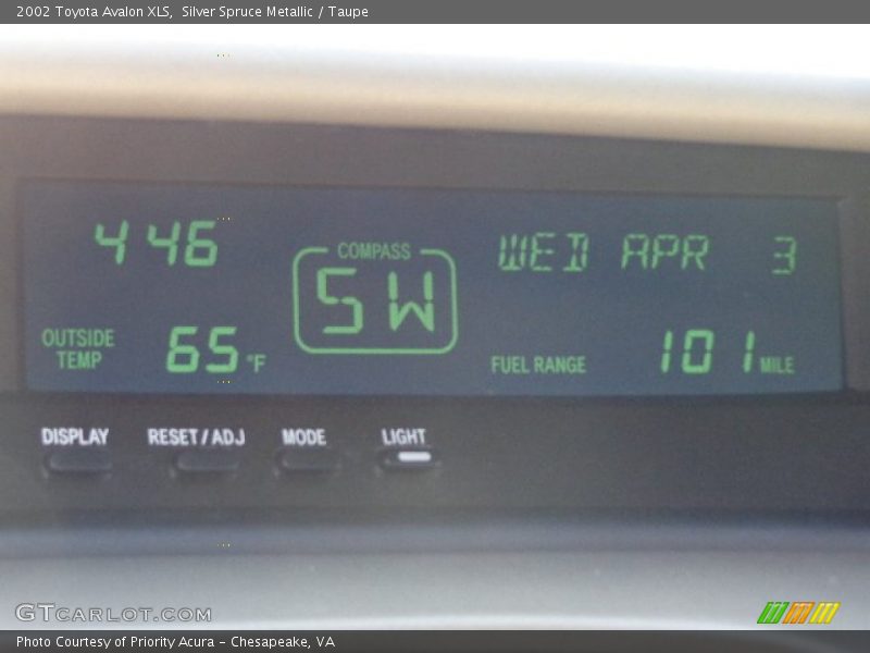 Silver Spruce Metallic / Taupe 2002 Toyota Avalon XLS